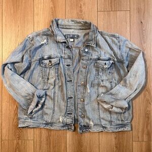 Maurices Light Blue Denim Jacket size 1X